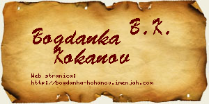 Bogdanka Kokanov vizit kartica